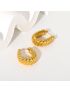 Valencia Swirl Gold Earrings