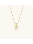 Celeste - Gold Pearl Letter Necklace