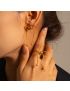 Golden Bow Drop Earrings