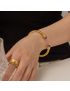 Thea Gemstone Gold Cuff