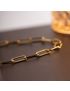 Modern Link - Gold Paperclip Chain Necklace