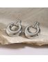 Celeste Silver Loop Earrings