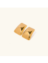 Bold Wave - Sculpted Gold Earrings