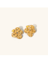 Flora Bloom - Floral Gold Stud Earrings