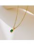 Emerald Charm - Green Gemstone Necklace