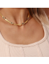 Mystic Eye - Gold Herringbone Necklace