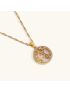 Lunar Harmony - Gold Cosmic Pendant Necklace