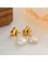 Blanche Heart Freshwater Pearl Earrings