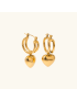Heart Drop Gold Earrings