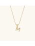Celeste - Gold Pearl Letter Necklace