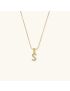 Celeste - Gold Pearl Letter Necklace