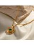 Emera Heart Gold Necklace