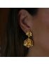 Fleur Gold Drop Earrings