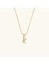 Celeste - Gold Pearl Letter Necklace
