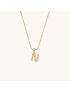 Celeste - Gold Pearl Letter Necklace