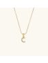 Celeste - Gold Pearl Letter Necklace