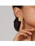Flora Bloom - Floral Gold Stud Earrings