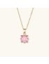 Celeste Gold Princess Cut Necklace