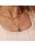 Mystic Eye - Gold Herringbone Necklace