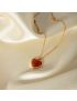 Amara Ruby Heart Necklace
