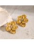 Flora Bloom - Floral Gold Stud Earrings