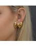 Belle Gold Bow Earrings