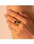 Onyx Duo Gold Ring