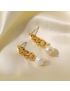 Aurelia Chain Pearl Earrings