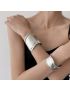 Sculpted Charm Open Cuff Bracelet