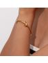 Knot Charm Gold Bangle