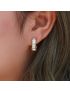 Nova Baguette - Gold Diamond Simulant Earrings