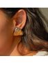 Aurelia Two-Tone Triangle Earrings