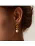 Aurelia Chain Pearl Earrings
