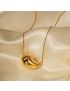 Golden Wave - Drop Pendant Necklace