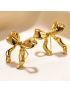 Luxe Gold Bow Earrings