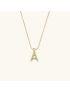 Celeste - Gold Pearl Letter Necklace
