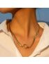 Seraphina Snake Chain Gold Necklace