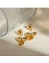 Golden Pansy Drop Earrings