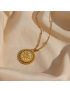 Celestial Glow - Gold Medallion Necklace