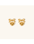 Evelina Bow Heart Earrings