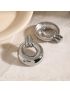 Celeste Silver Loop Earrings