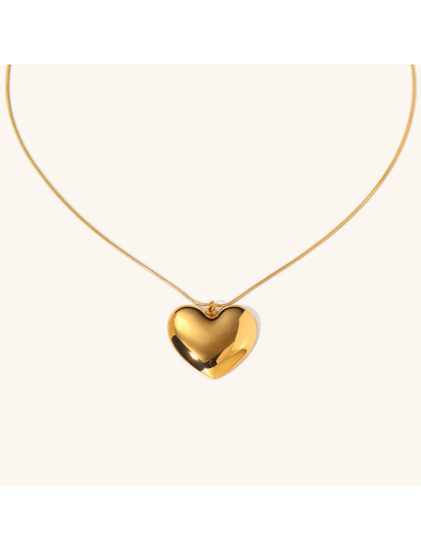 Roberta Gold Heart Pendant Necklace
